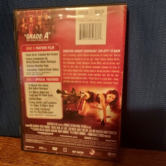 Planet Terror (DVD, 2007, 2-Disc Set, Extended) Pre-Owned Tested Working - Picture 2 of 2
